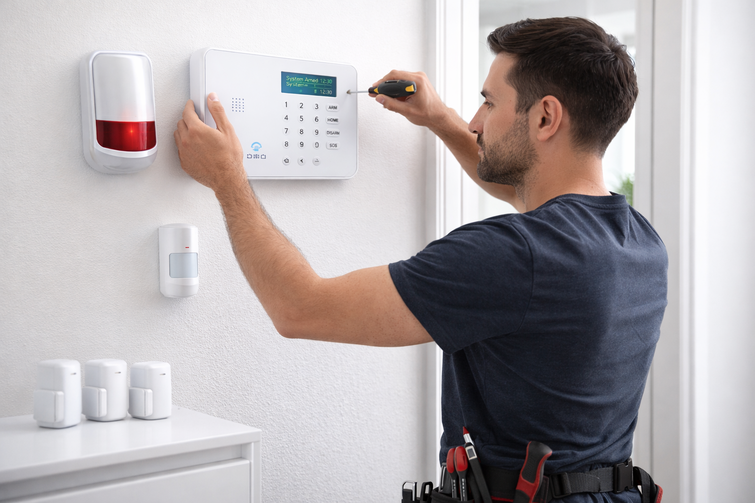 Installation système alarme
